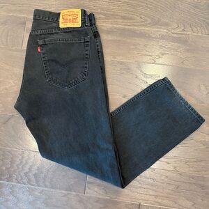 Levi’s 505 Regular Fit Black Jeans 36x30 – Classic Straight Leg